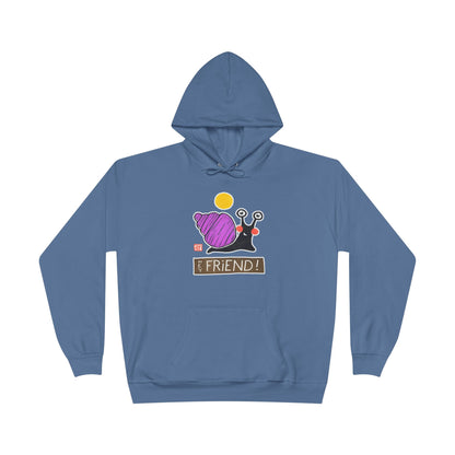 "Hey Friend!" Snail Graphic Hoodie | Meaningful Connection Hoodie | Friendship Gift