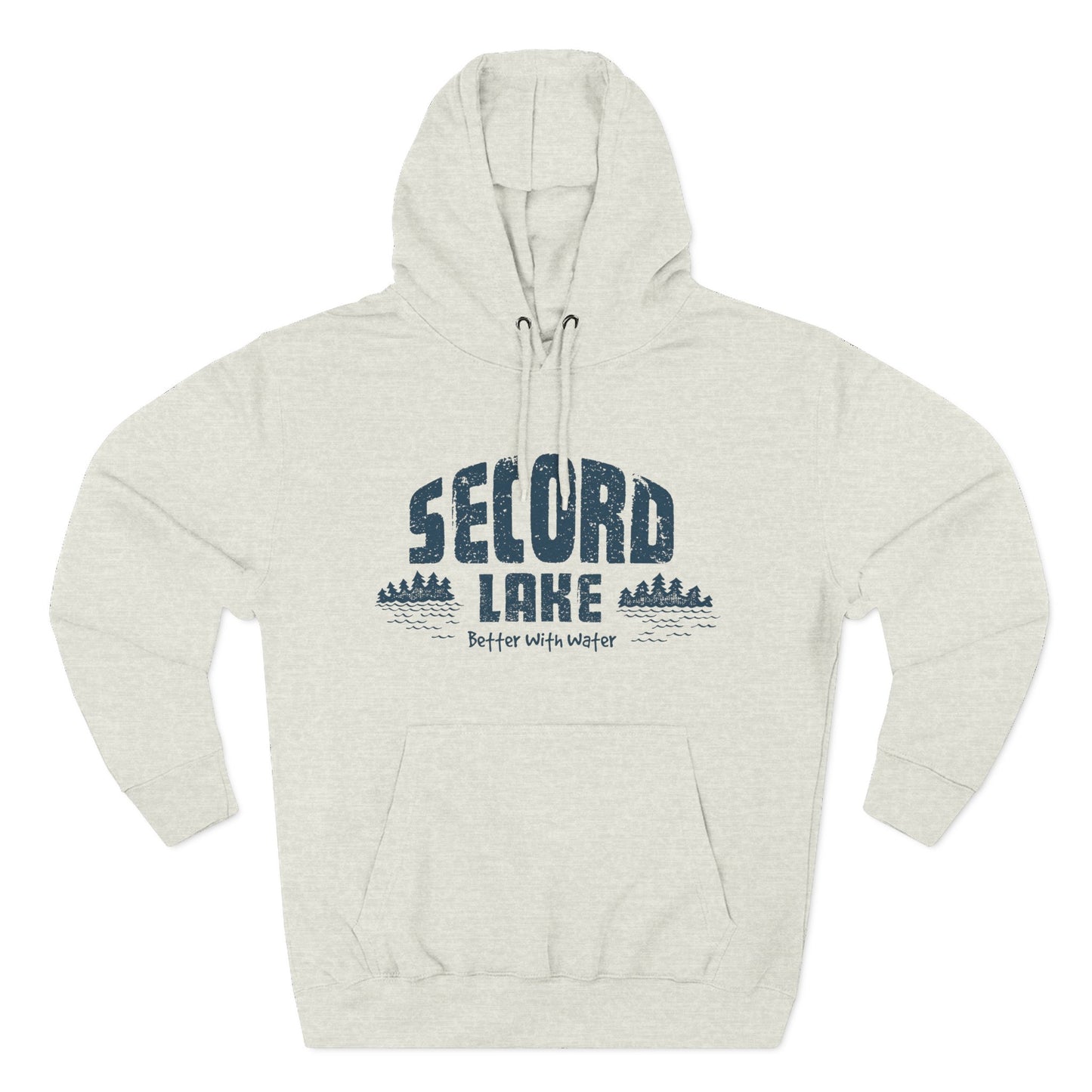 Secord Lake Better with Water — Fleece Hoodie