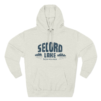 Secord Lake Better with Water — Fleece Hoodie