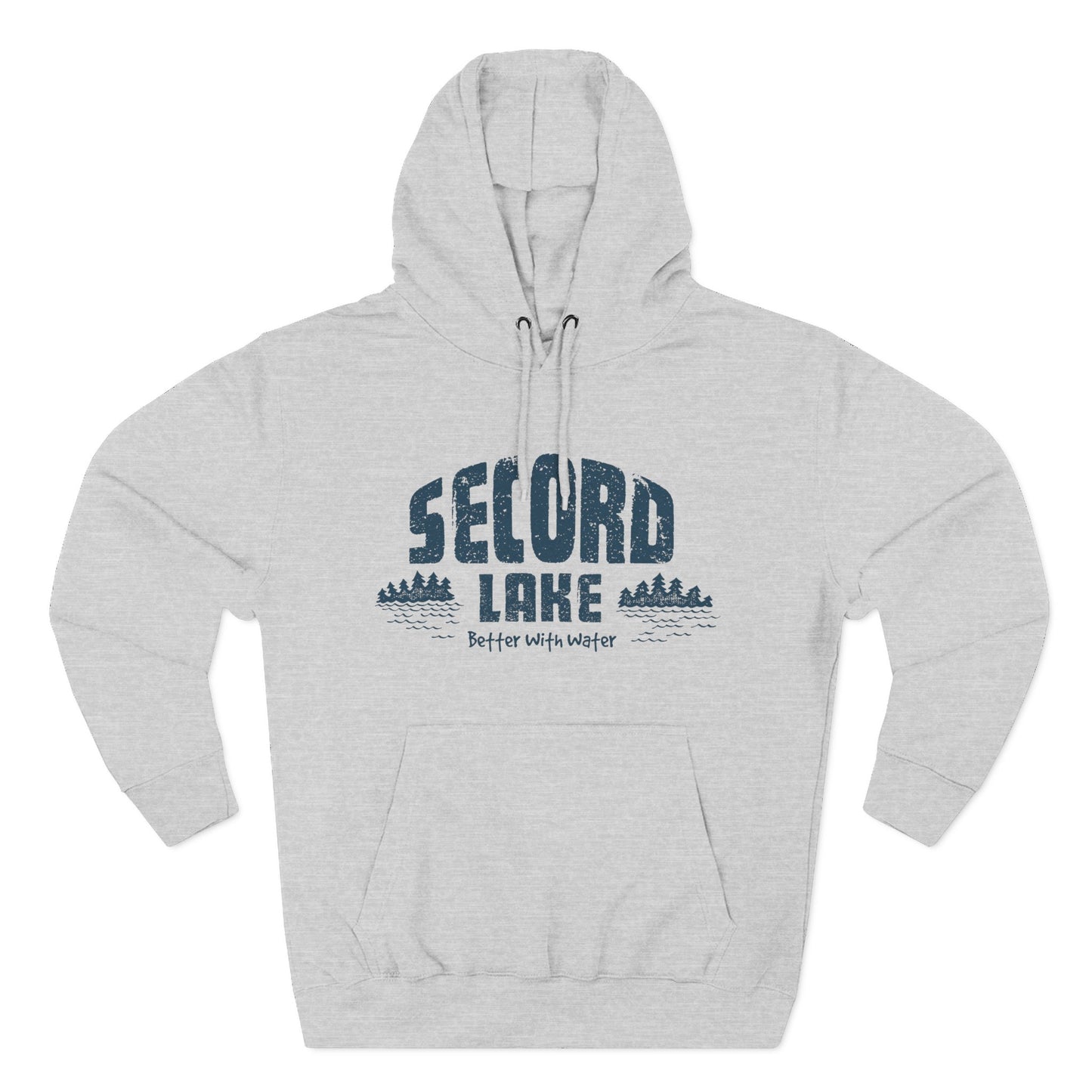Secord Lake Better with Water — Fleece Hoodie