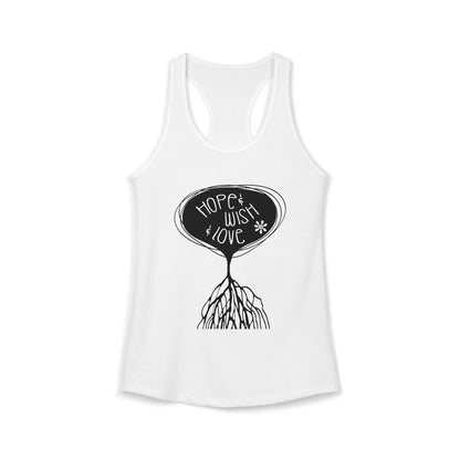 "Hope & Wish & Love" Women's Racerback Tank