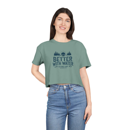 "Better With Water" Crop Tee