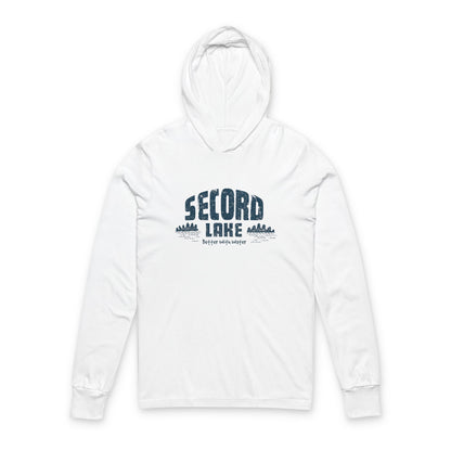 Secord Lake Better with Water Retro Long Sleeve Tee Hoodie