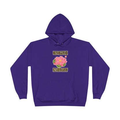 "No Mud No Lotus" Lotus Flower Hoodie | Yoga Sweatshirt | Mindfulness Apparel