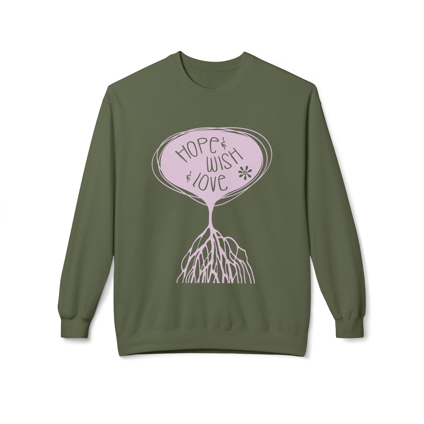 "Hope & Wish & Love" Crewneck Sweatshirt