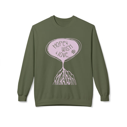 "Hope & Wish & Love" Crewneck Sweatshirt