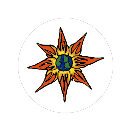 "Mother Bloom Wellness Center" Round Weatherproof Outdoor Sticker