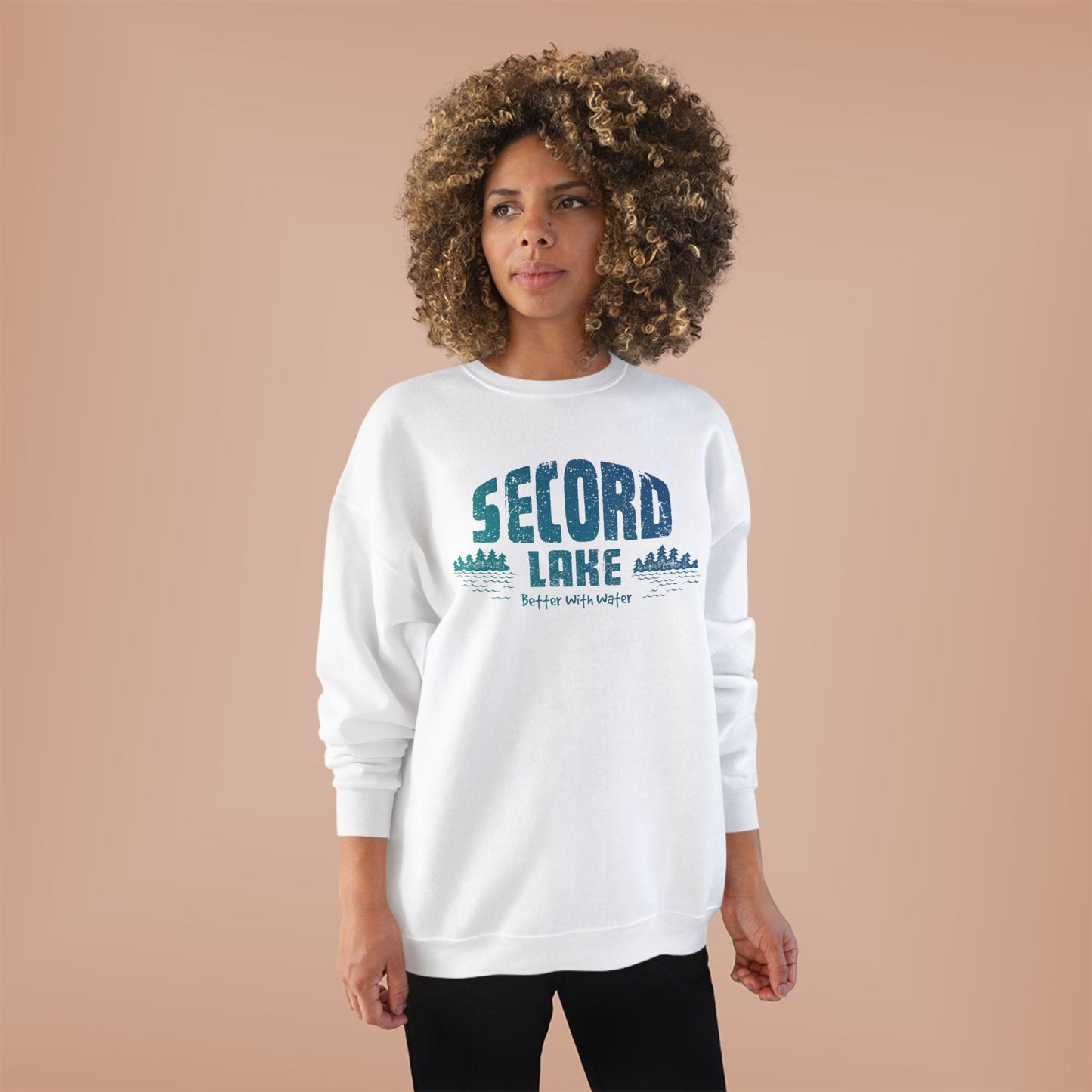 "Secord Lake, Better With Water" Crewneck Sweatshirt