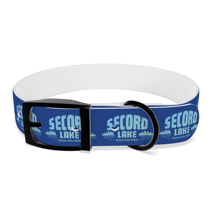 "Secord Lake, Better With Water" Dog Collar
