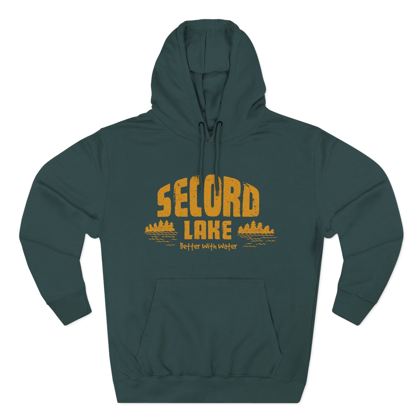 Secord Lake Better with Water — Fleece Hoodie