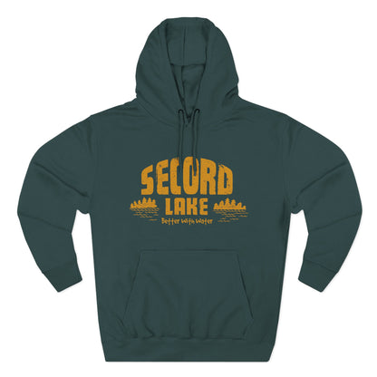 Secord Lake Better with Water — Fleece Hoodie