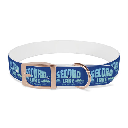 "Secord Lake, Better With Water" Dog Collar