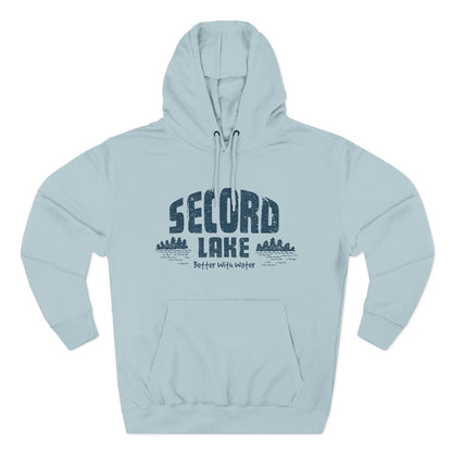 Secord Lake Better with Water — Fleece Hoodie