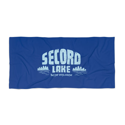 "Secord Lake, Better With Water" Beach Towel