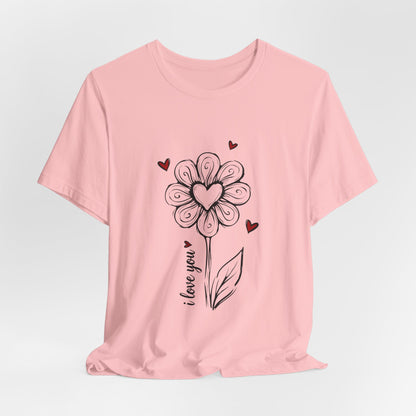 "I Love You" Flower Tee