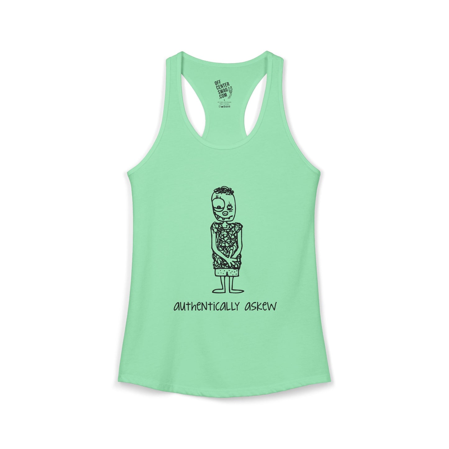"Authentically Askew" Women's Ideal Racerback Tank