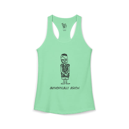 "Authentically Askew" Women's Ideal Racerback Tank