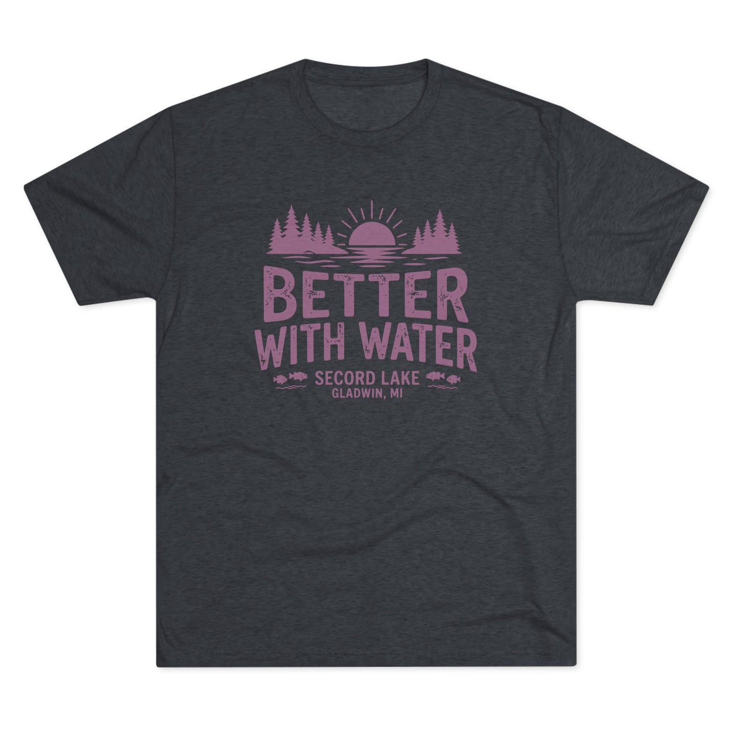"Better With Water" Secord Lake Crew Tee