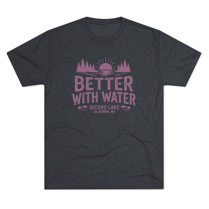 "Better With Water" Secord Lake Crew Tee
