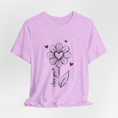 "I Love You" Flower Tee