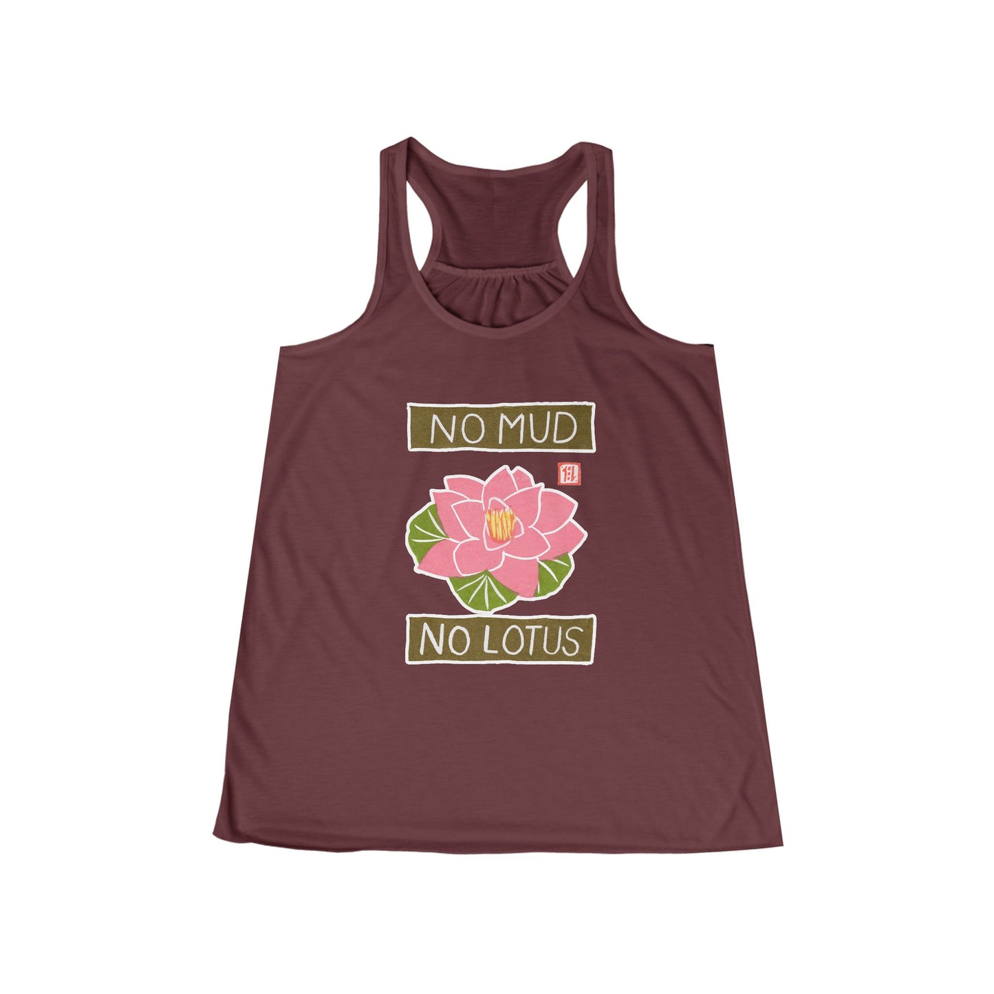 "No Mud No Lotus" Racerback Tank Top