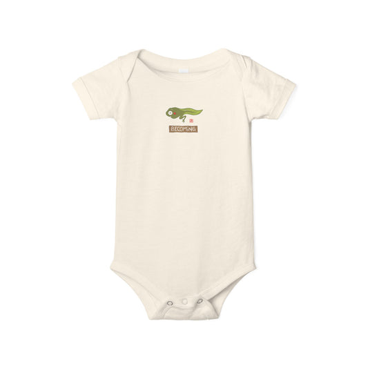 "Becoming" Tadpole Graphic Baby Onesie | Bella+Canvas Bodysuit | Grounded Baby Gift