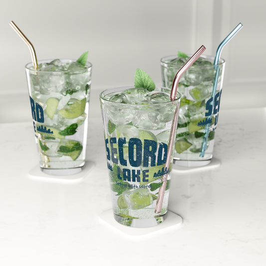 "Secord Lake, Better with Water" 16oz Pint Glass