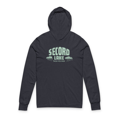 "Secord Lake, Better with Water" Long Sleeve Tee Hoodie