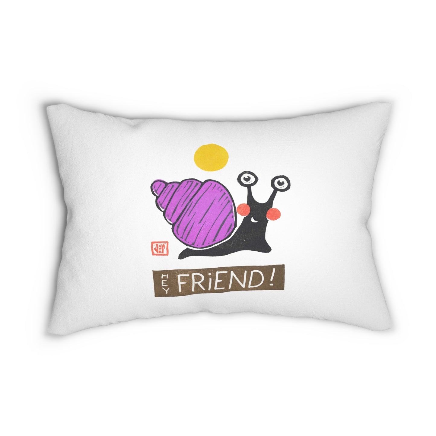 "Hey Friend" Spun Polyester Pillow | Small Good Things Collection | Grounded Relationship Home Decor