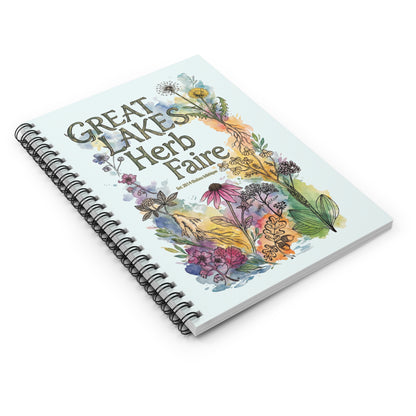 Herbal Faire Spiral Notebook — Great Lakes Herb Faire Floral Journal