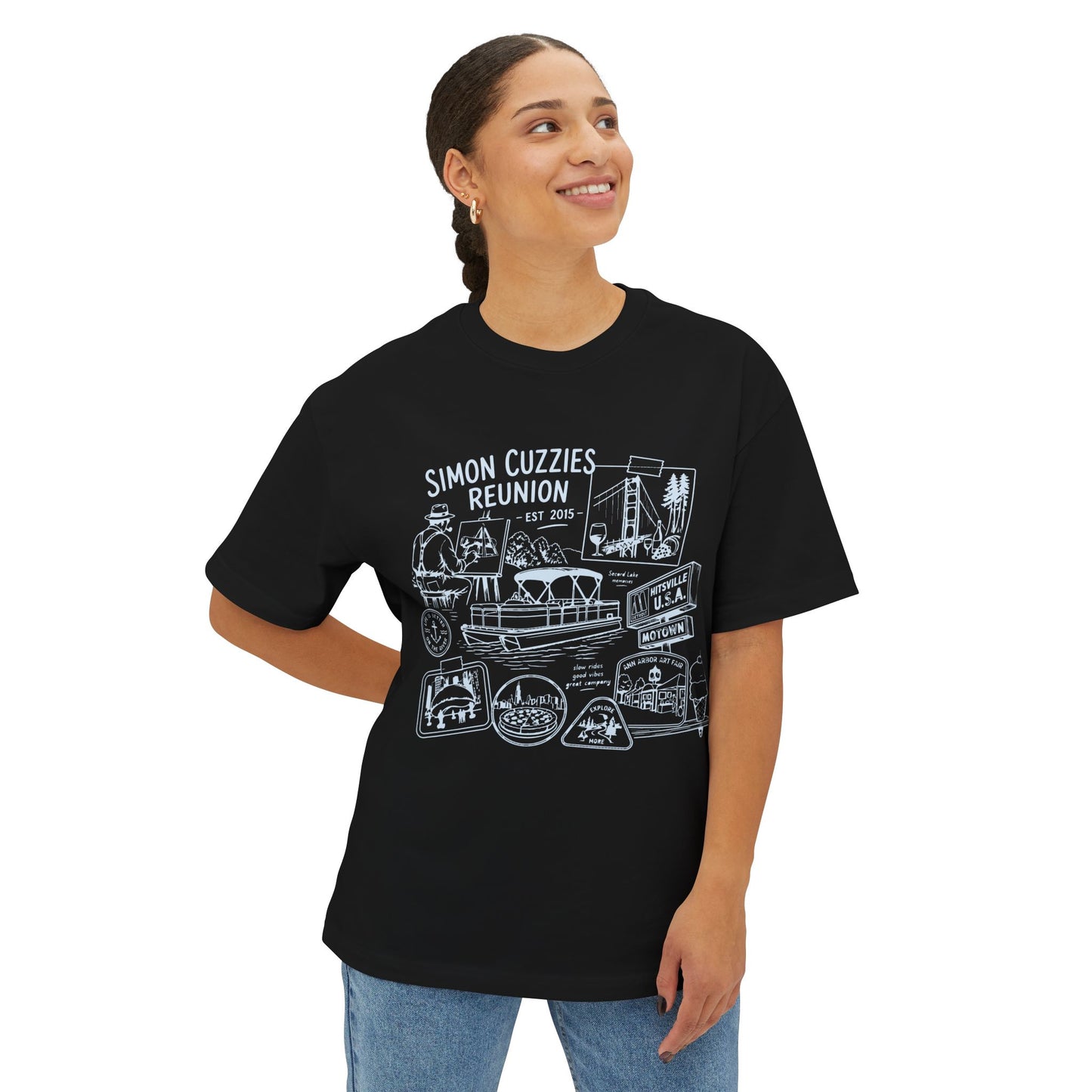 "Cuzzie Reunion" Unisex Oversized Boxy Tee