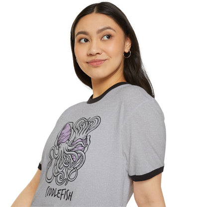 "Cuddlefish" Vintage-Style Ringer Tee — National Hug Day Love Collection
