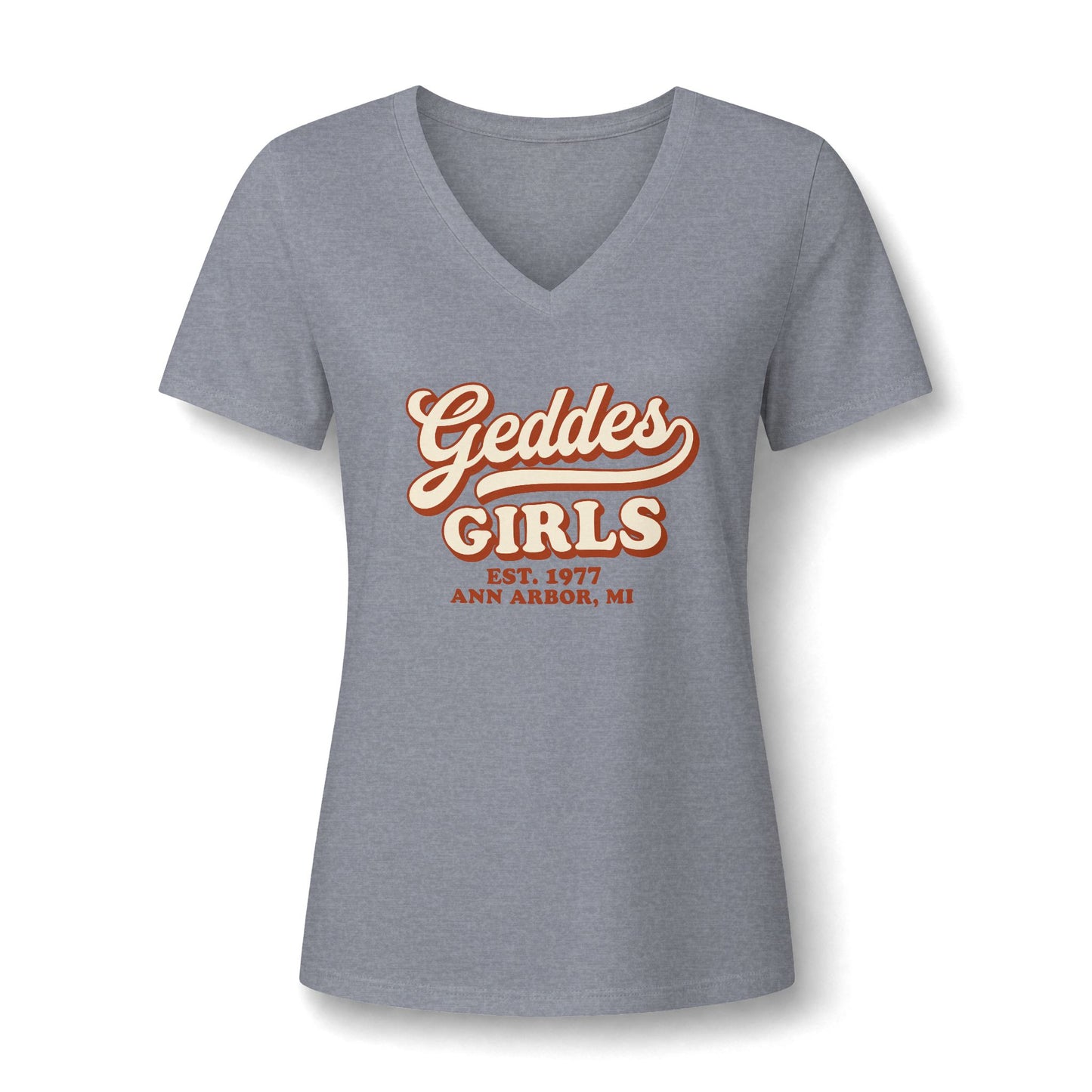 "Geddes Girls" Retro Women's V-Neck Tee