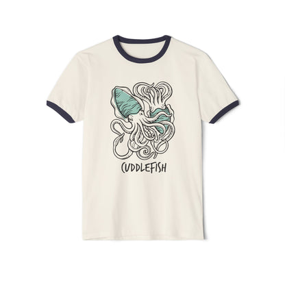 "Cuddlefish" Vintage-Style Ringer Tee — National Hug Day Love Collection