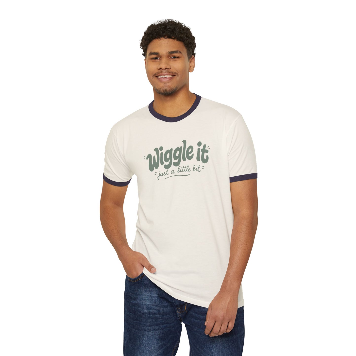 "Wiggle It Just A Little Bit" Ringer T-Shirt