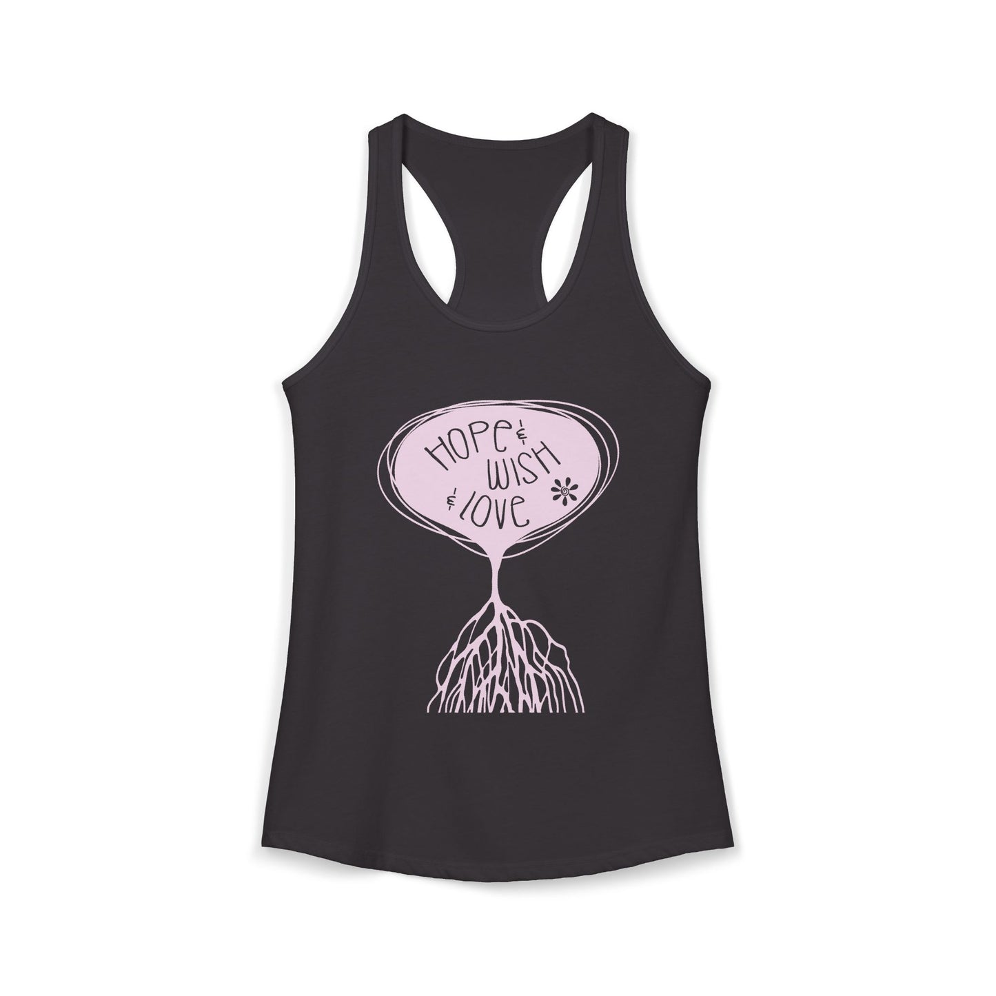 "Hope & Wish & Love" Women's Racerback Tank