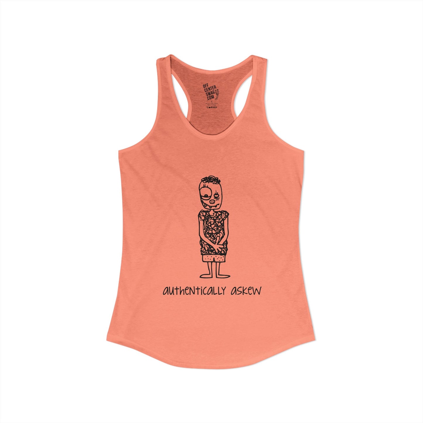 "Authentically Askew" Women's Ideal Racerback Tank