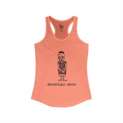 "Authentically Askew" Women's Ideal Racerback Tank