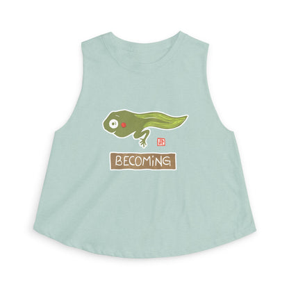 Meaningful Growth Crop Tank | "Small Good Things" Summer Top | Mindful Graphic Muscle Tee