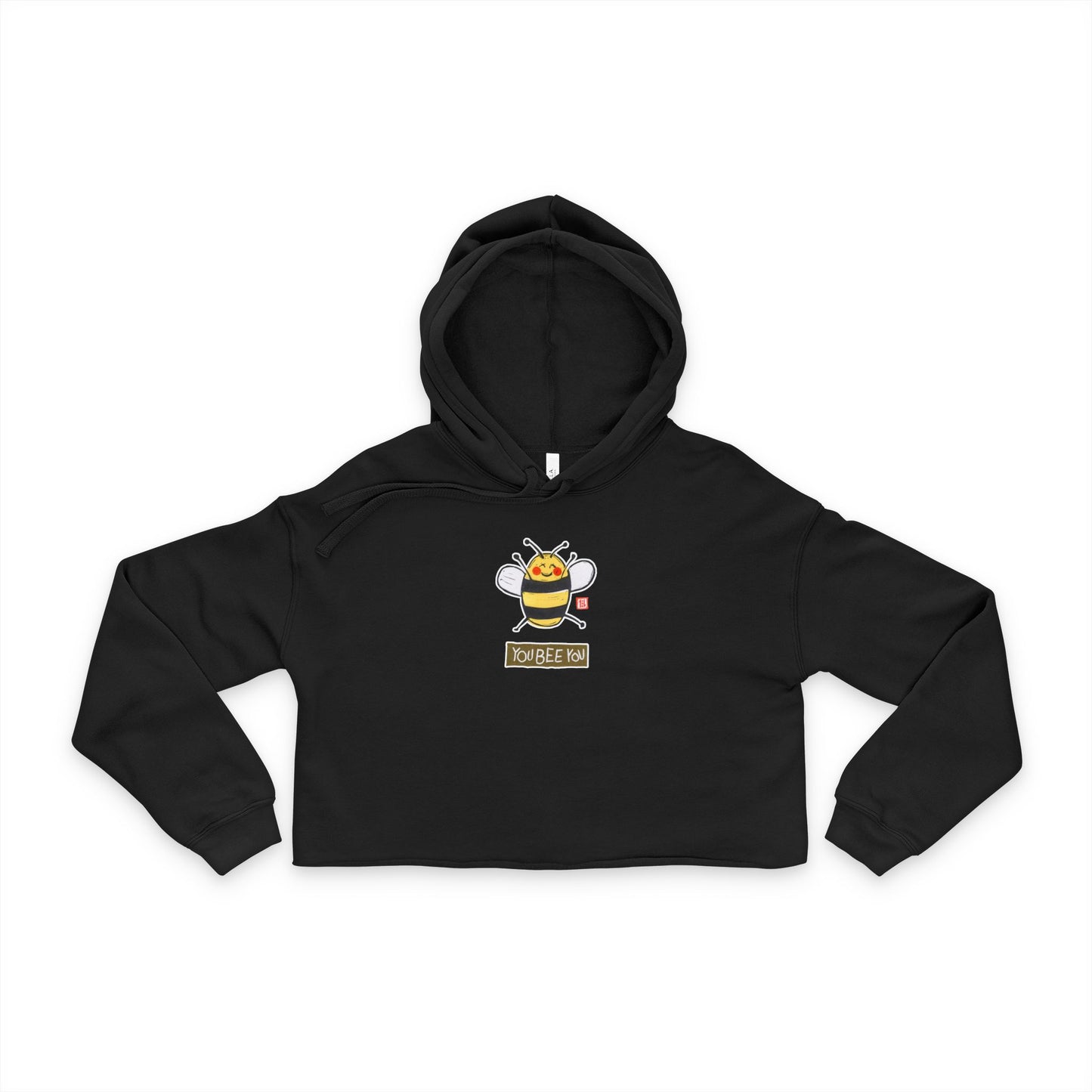 "You Bee You" Graphic Crop Hoodie | Soft Comfy Sweatshirt | Self-Love Apparel