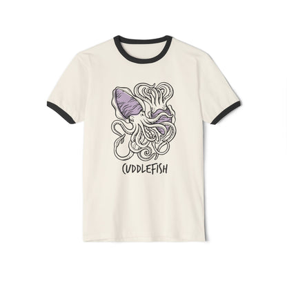 "Cuddlefish" Vintage-Style Ringer Tee — National Hug Day Love Collection
