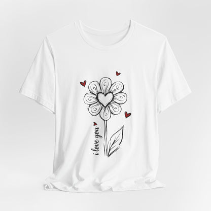 "I Love You" Flower Tee