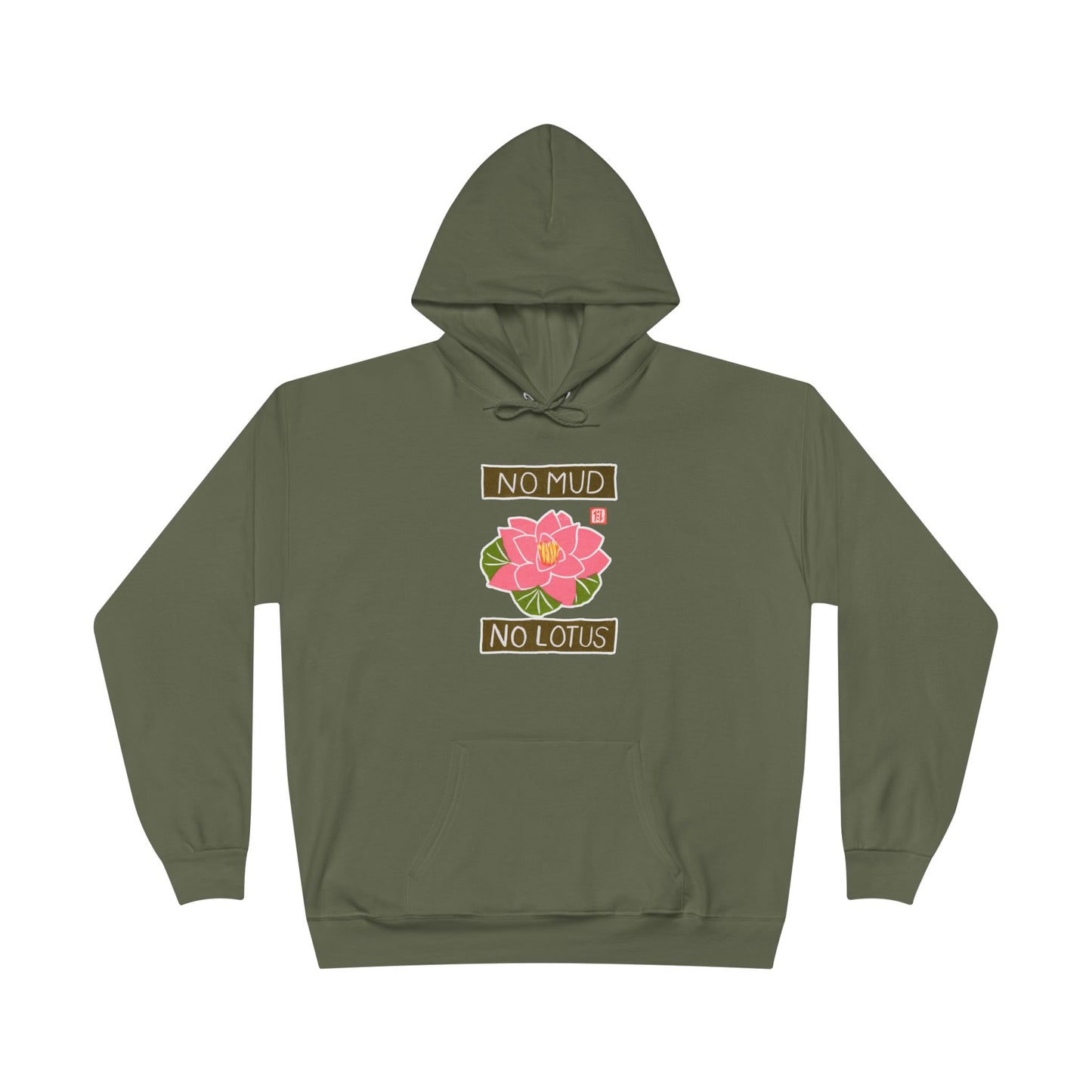 "No Mud No Lotus" Lotus Flower Hoodie | Yoga Sweatshirt | Mindfulness Apparel