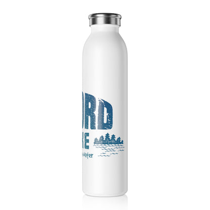"Secord Lake, Better with Water" Slim Water Bottle