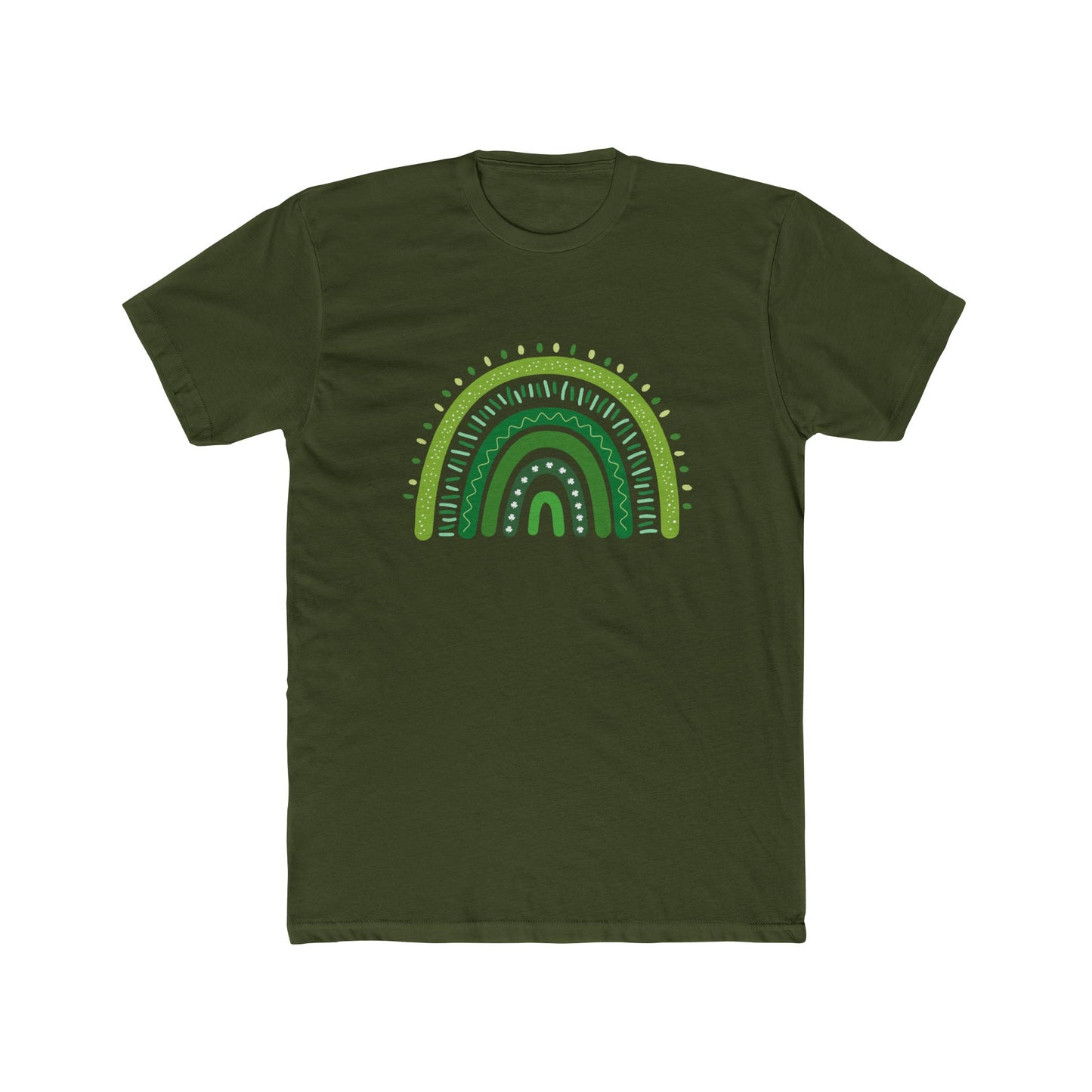 Lucky Men's Shamrock T-Shirt | Green Rainbow & Clover Graphic | St. Patrick's Day Apparel