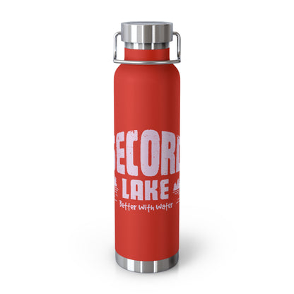 "Secord Lake, Better with Water" 22oz Insulated Water Bottle