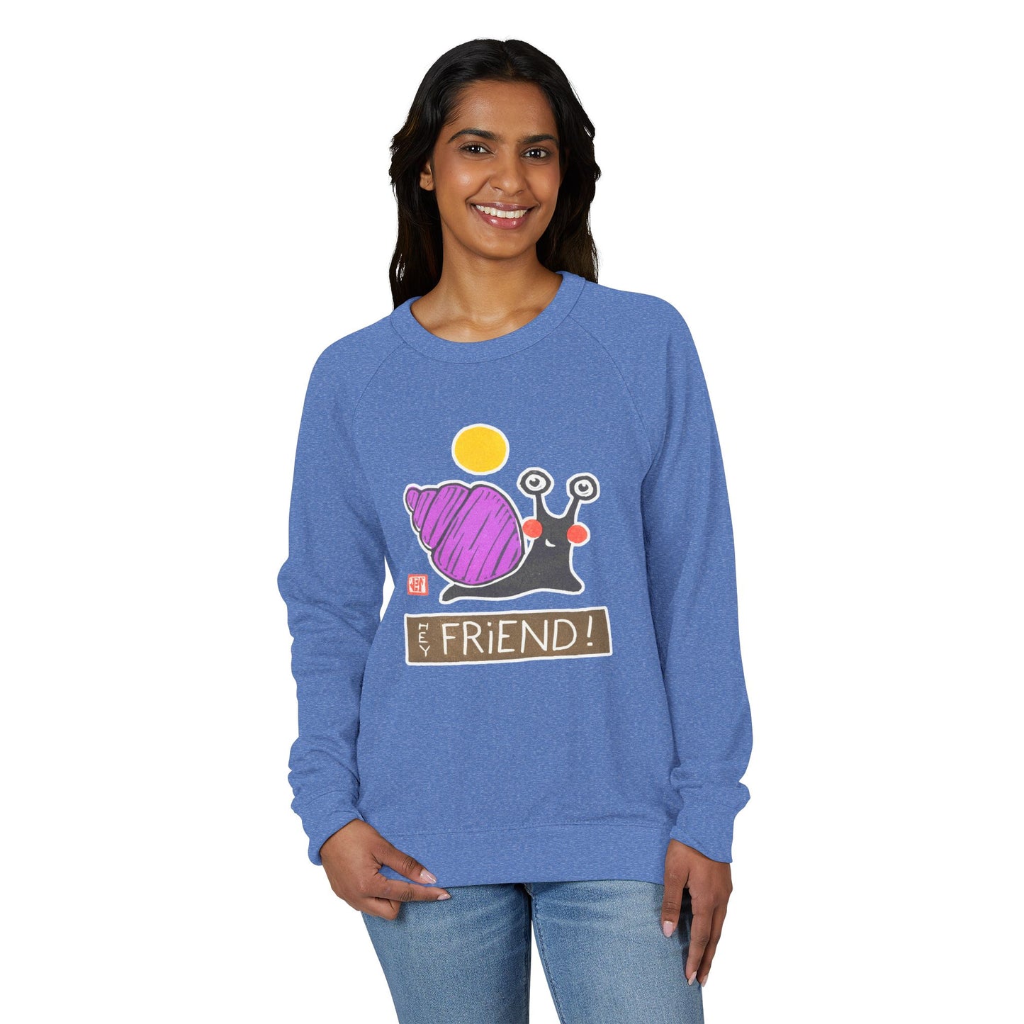 "Bruh" Frog Raglan Crewneck | Small Good Things Collection | Relatable Humor French Terry Sweatshirt