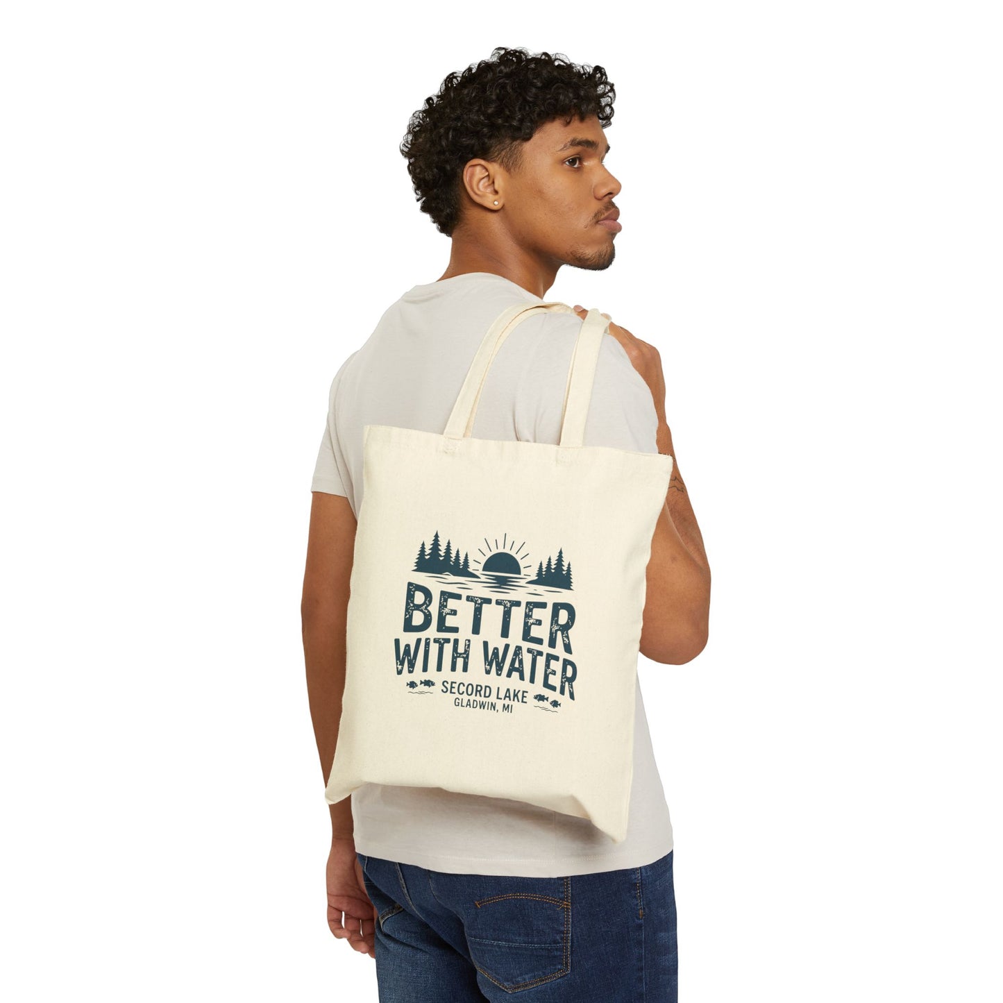 "Better With Water" Cotton Canvas Tote