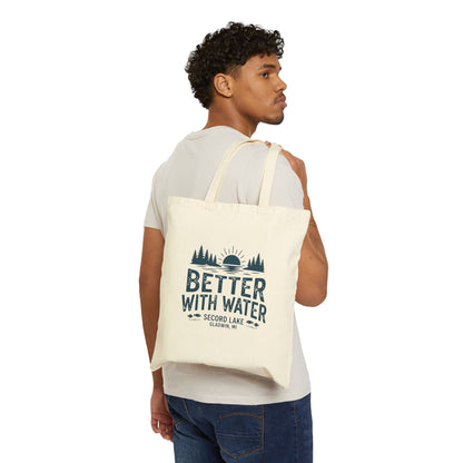 "Better With Water" Cotton Canvas Tote