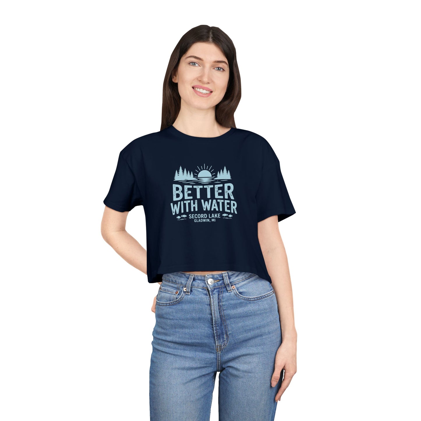 "Better With Water" Crop Tee